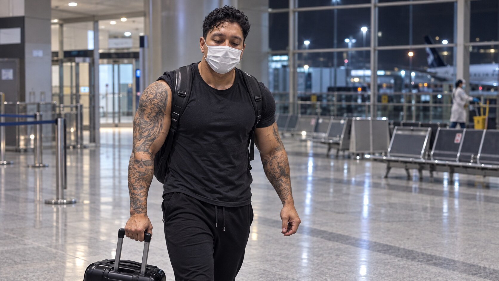 Douglas Marques retornando ao Brasil durante a pandemia