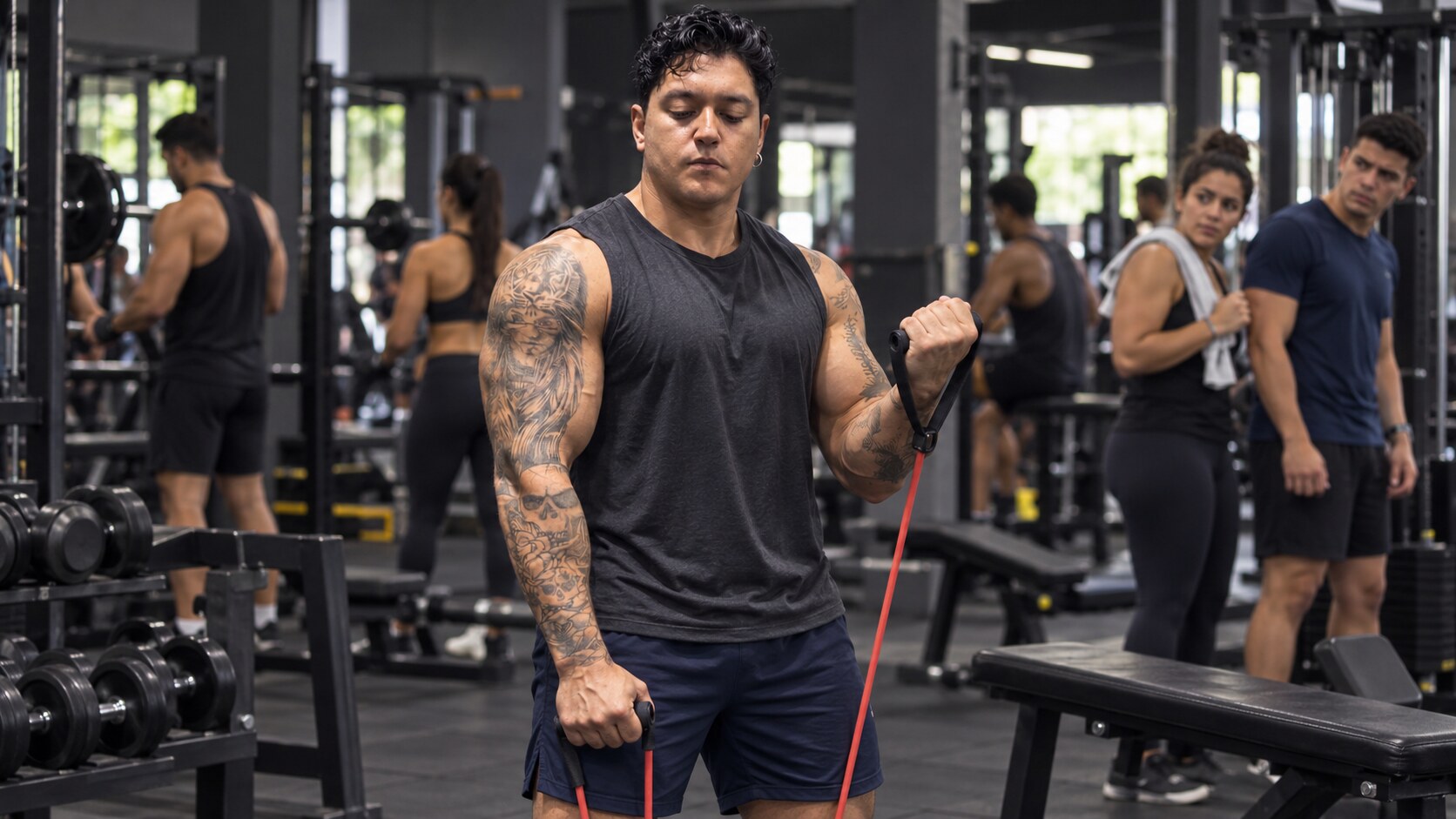 Douglas Marques retomando os exercícios de forma adaptada